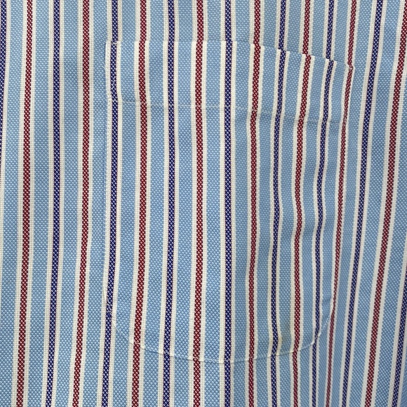 Daniel Cremieux Men’s Button Down Red Blue White Stripe Short Sleeve Shirt XL - Picture 6 of 13